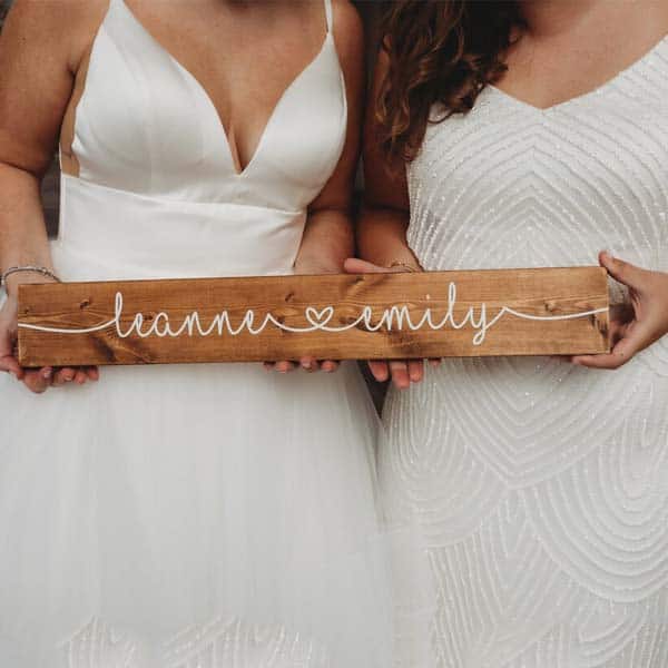 gifts for lesbian marriage: Wedding Sign