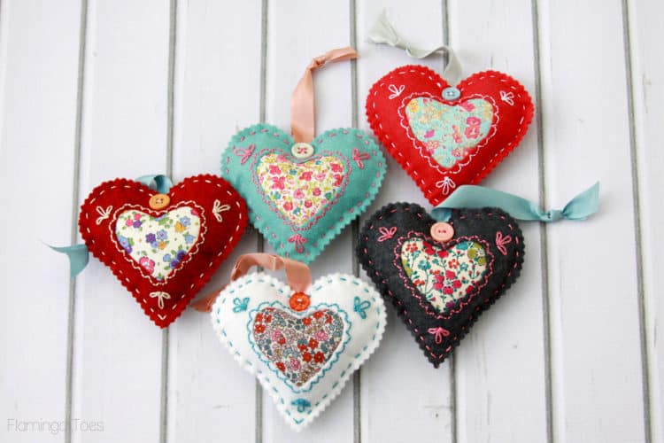 DIY Fabric Hearts