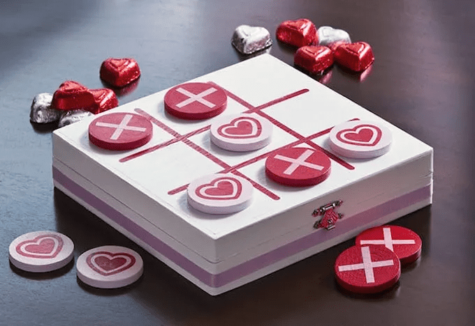 DIY Valentines Tic-Tac-Toe Game Box