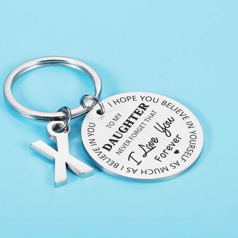 beautiful gift for a daughter: Daughter Keychain