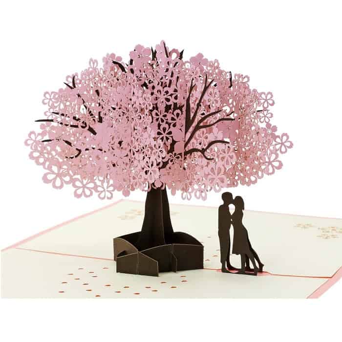 Handmade Cherry Blossom Card - simple valentines gifts