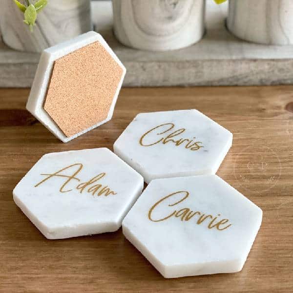 Marble Place Cards cheap wedding favors 