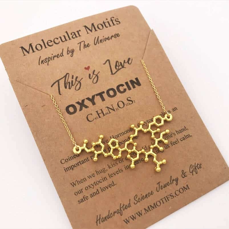 Oxytocin Molecule Necklace For Geeky Girlfriend