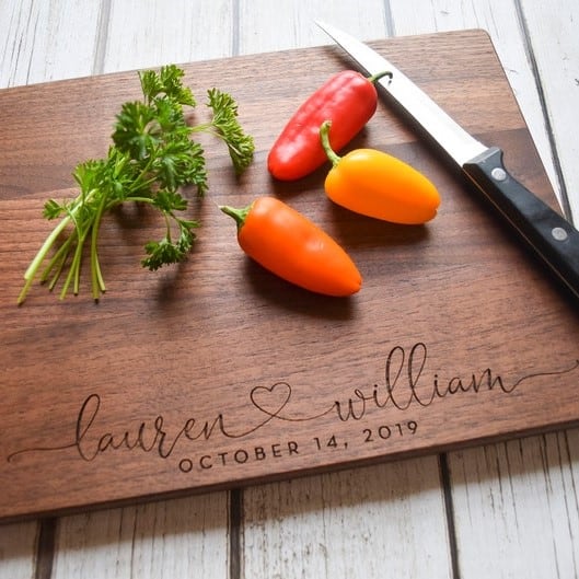 Personalized Cutting Board - best valentine's gifts
