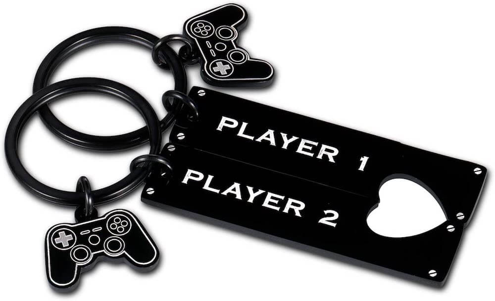Player 1 Player 2 Matching Keychain for Gamer Boyfriend