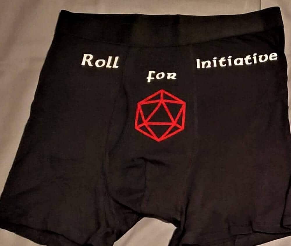Roll for Initiative Nerdy Dice Underwear For Boyfriend on Valentine's Day