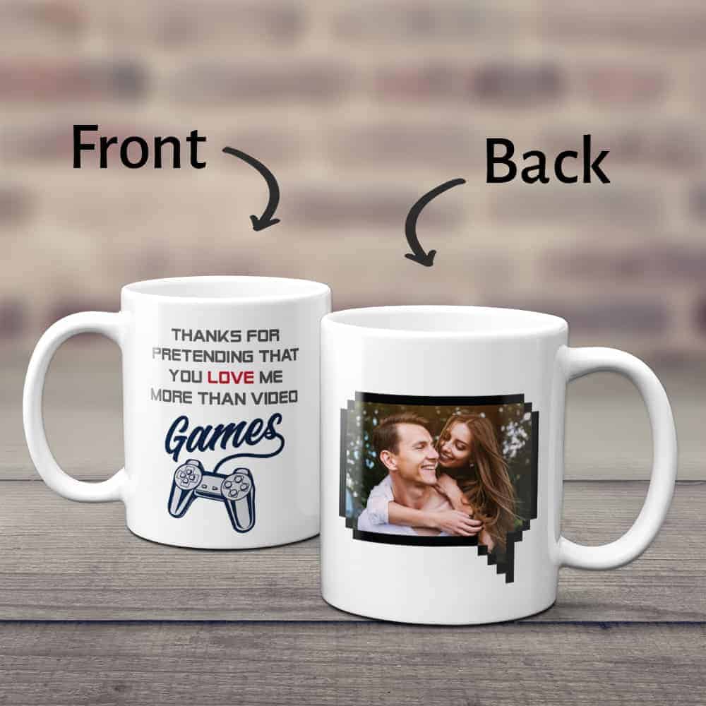 funny mug gift on Valentine's Day for gamer boyfriend