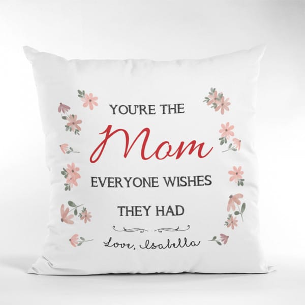 50th birthday gift ideas for mom: Custom Throw Pillow