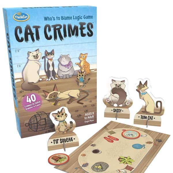 gag gifts for cat lovers: Cat Crimes Brain Game