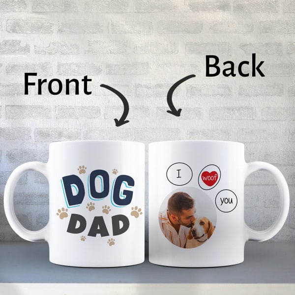 Personalized Flat-Coated Retriever Dog Dad Coffee Mug Flattie Dog Daddy Present 
