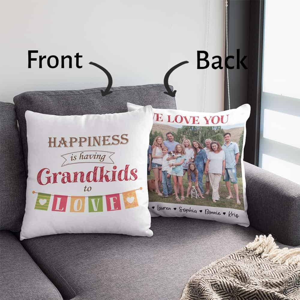 Happiness Is Having Grandkids To Love Photo Pillow