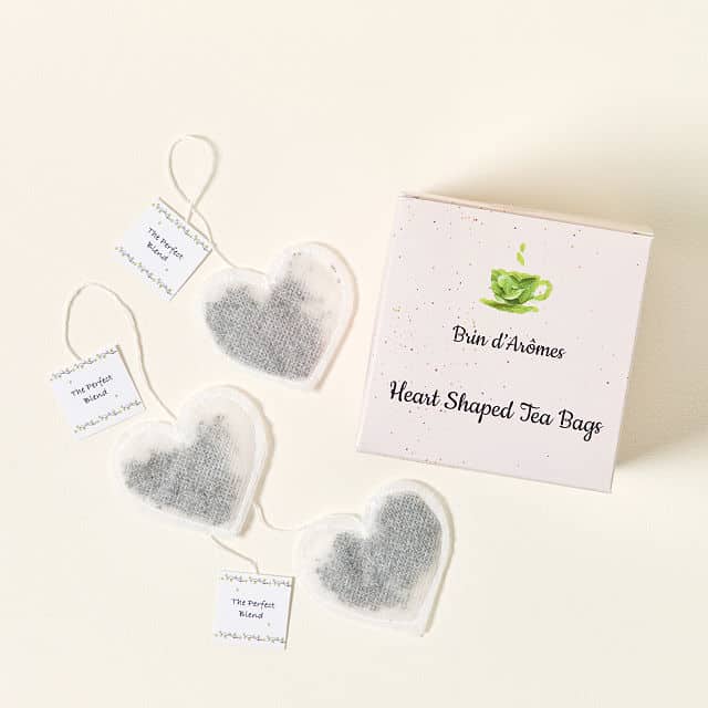 Heart-Shaped Tea Bags - mens valentines day gifts ideas