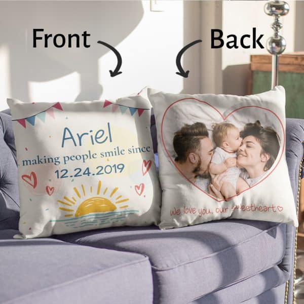 second baby gift ideas: Making People Smile Baby Name Pillow