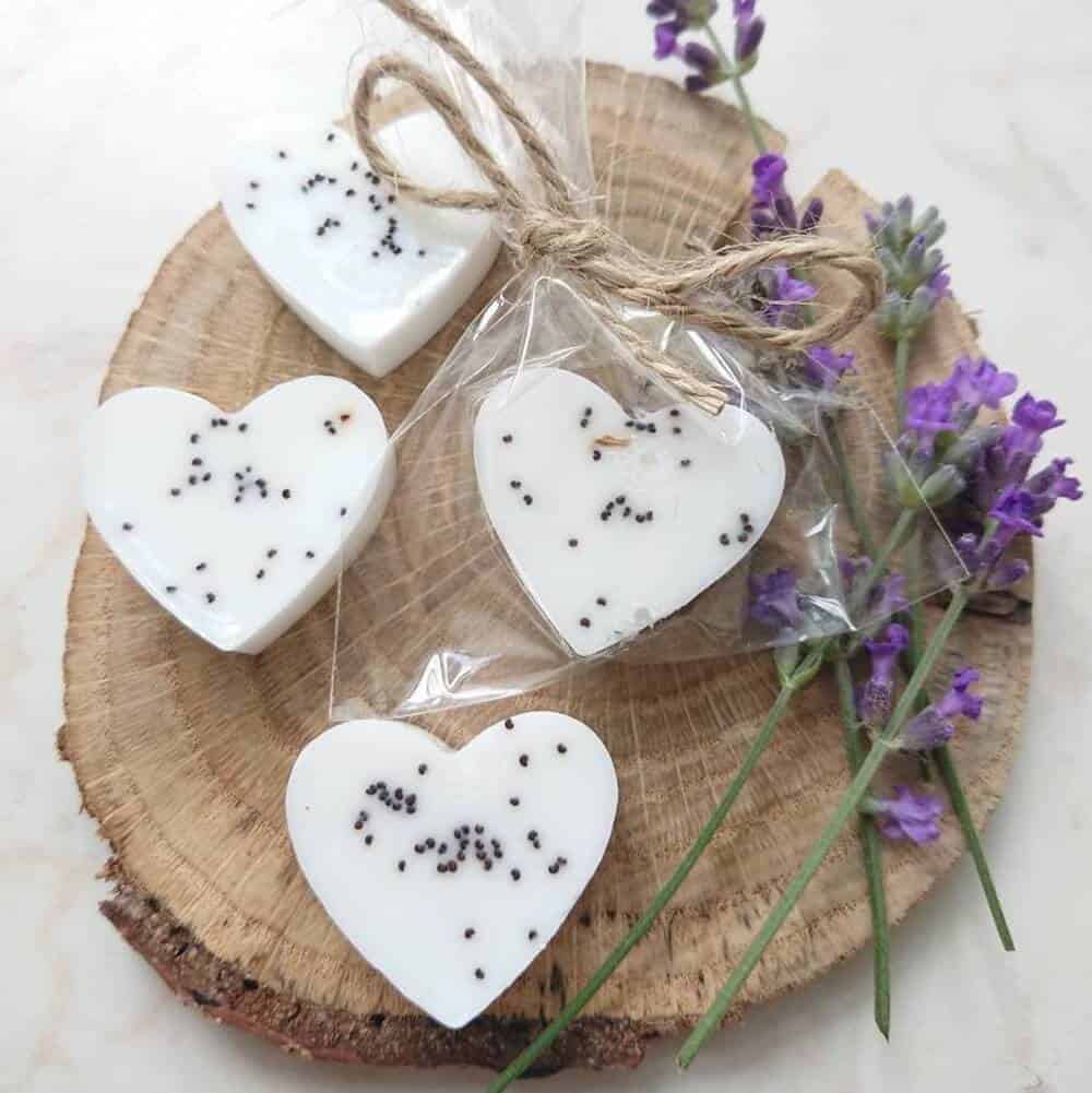 mini lavender soap wedding favor