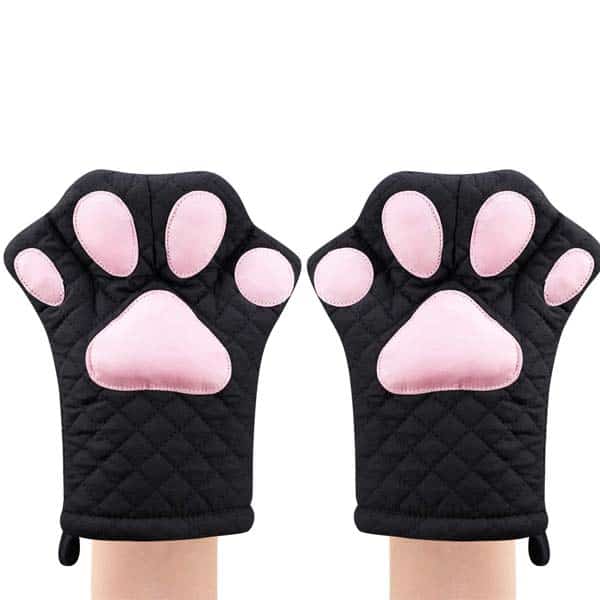 cat themed gifts: Oven Mitts
