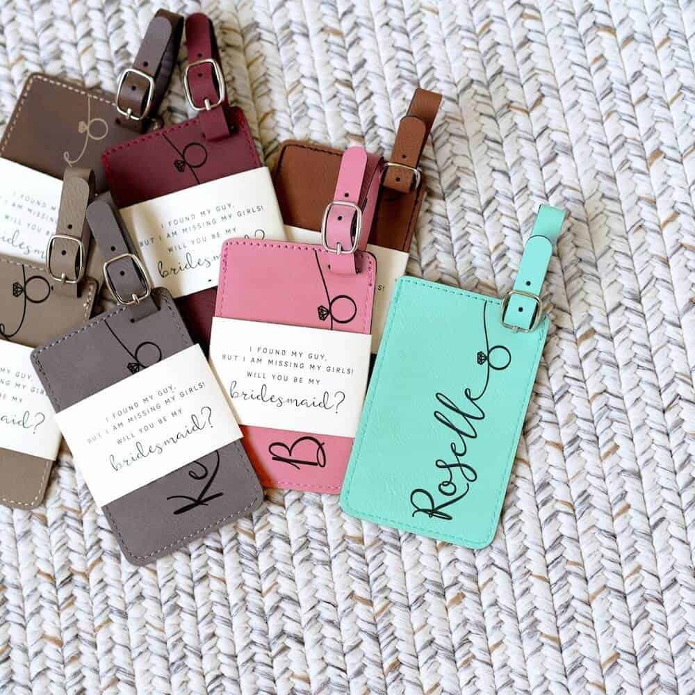 personalized bridesmaids luggage tags gifts