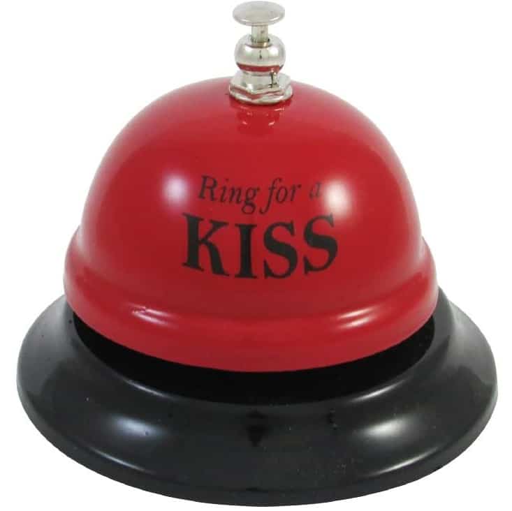 'Ring for a Kiss' Call Bell - funny valentines day gifts for girlfriend