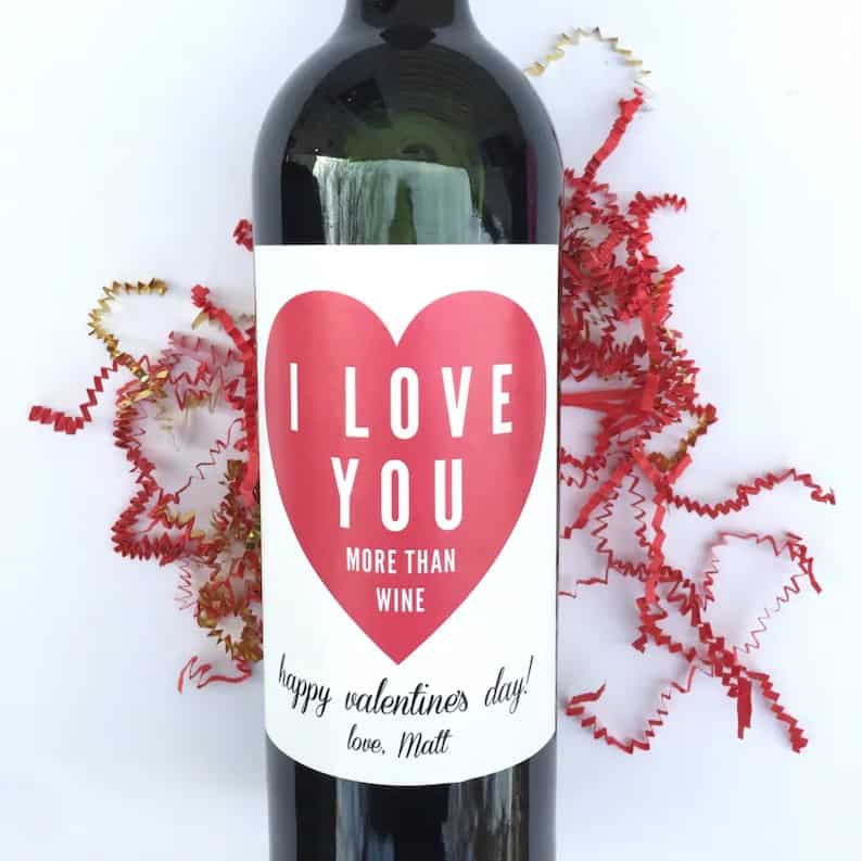Valentines Wine Labels
