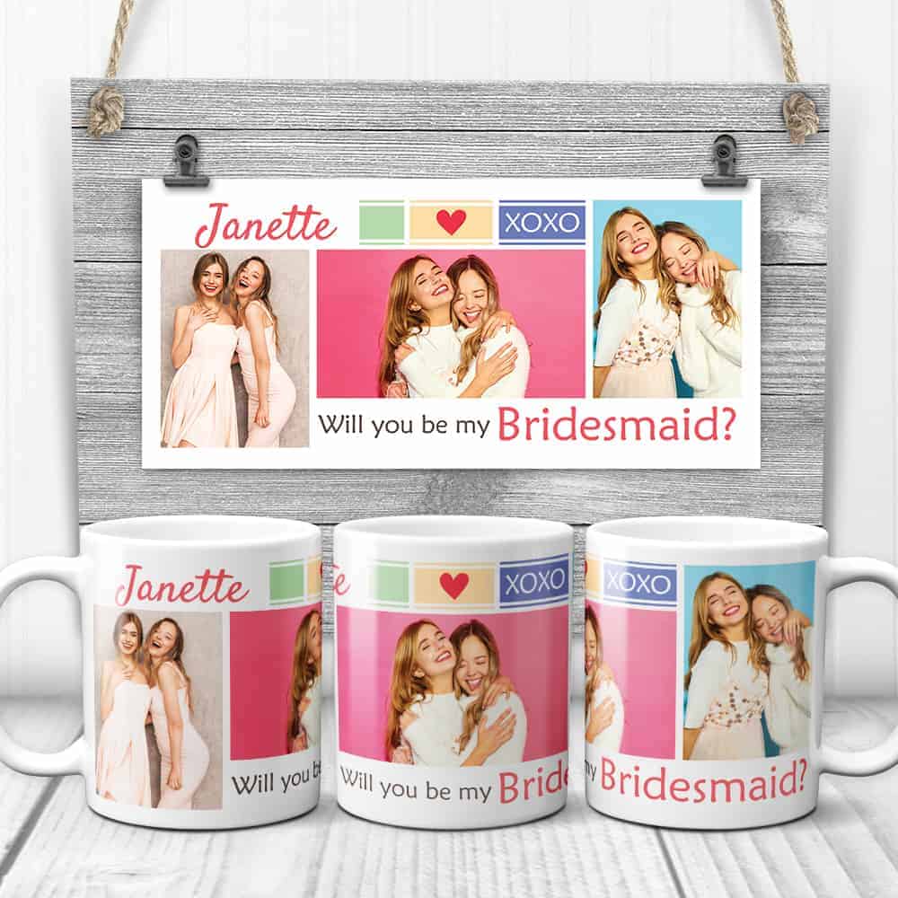 bridesmaid proposal gift idea - will you be my bridesmaid photo mug