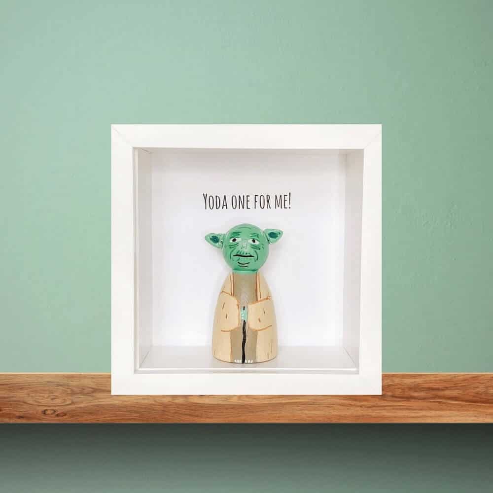 yoda one for me Star Wars themed peg doll gift