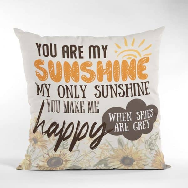 ‘You Are My Sunshine…’ Suede Pillow
