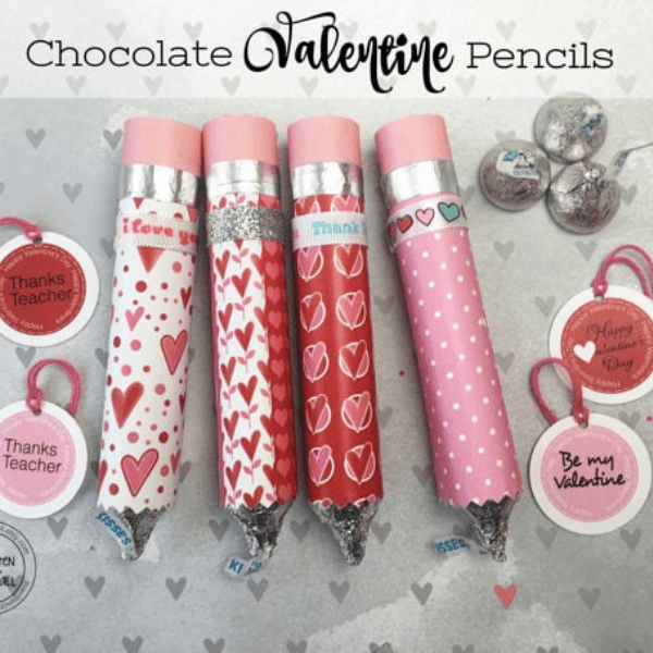 diy valentines gifts for coworkers - Chocolate Pencils