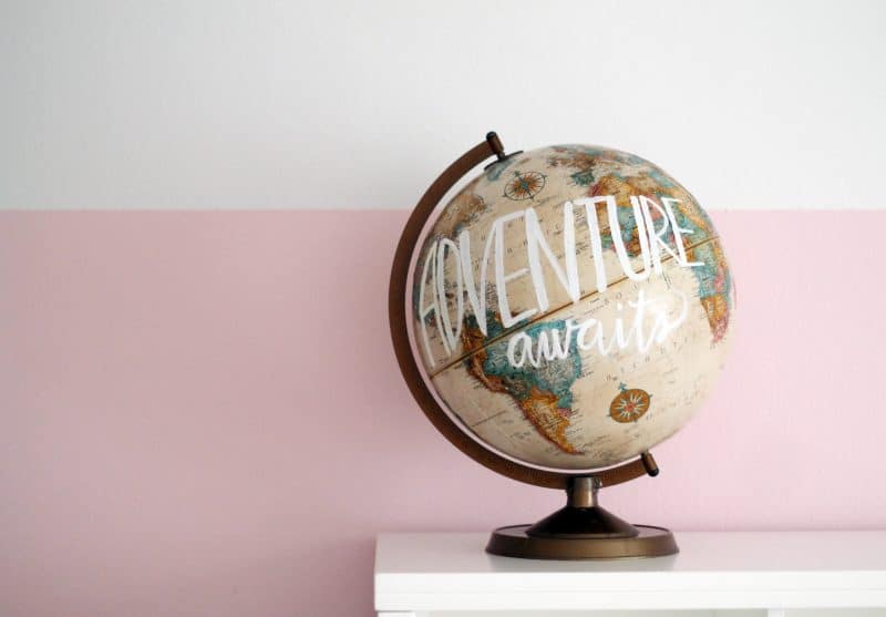 DIY Lettering on a Globe