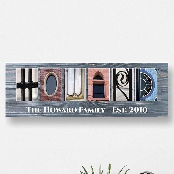Family Name Signs Letter Art Canvas Print - Gifts For Girlfriend’s Parents