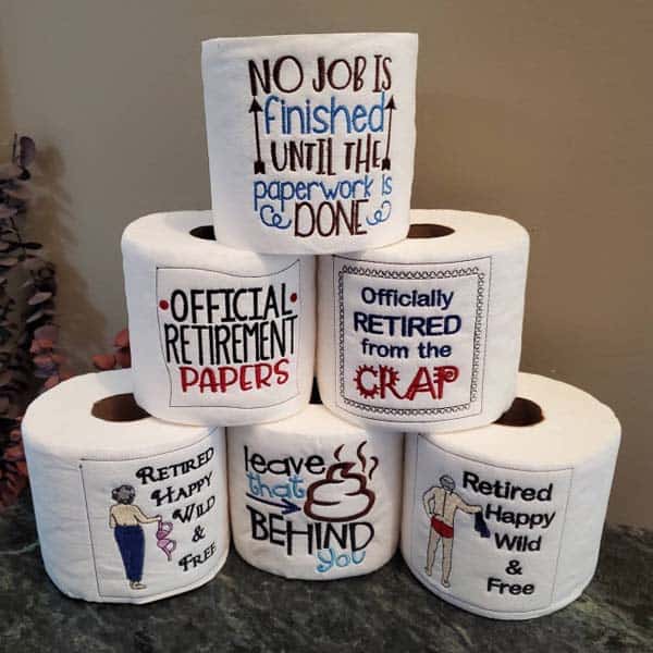 humorous retirement gifts: Funny Retirement Toilet Paper