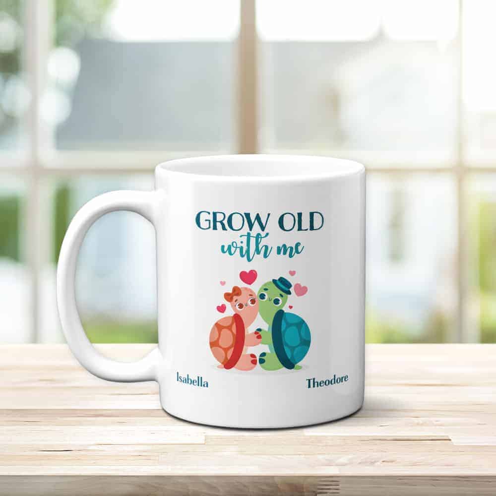 boyfriend gift ideas: grow old with me mug