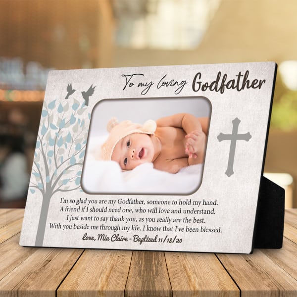 Keepsake thank you gift for my Godfather Godparents Christening gift for him 