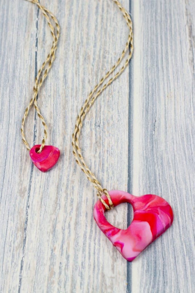 Mother and Child Heart Necklace
