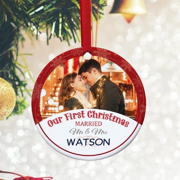 First Christmas Photo Ornament: romantic gifts to get him