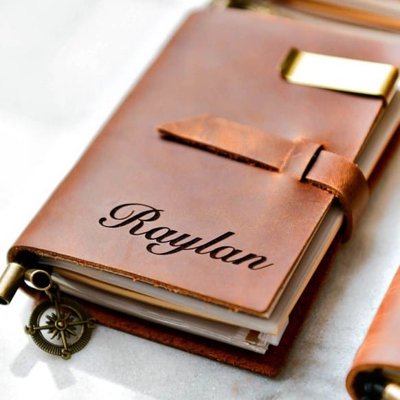 Custom Leather Journal - personalized gifts husband