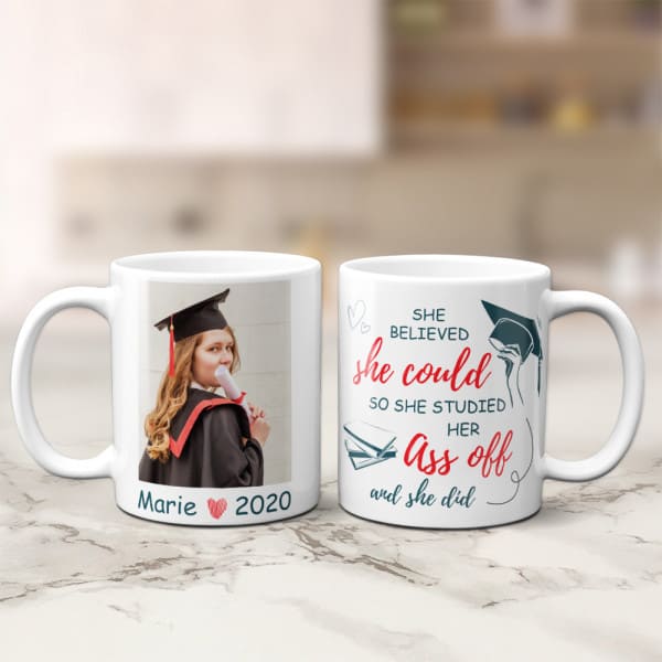 She Believed She Could Mug - college graduation gift for son's girlfriend
