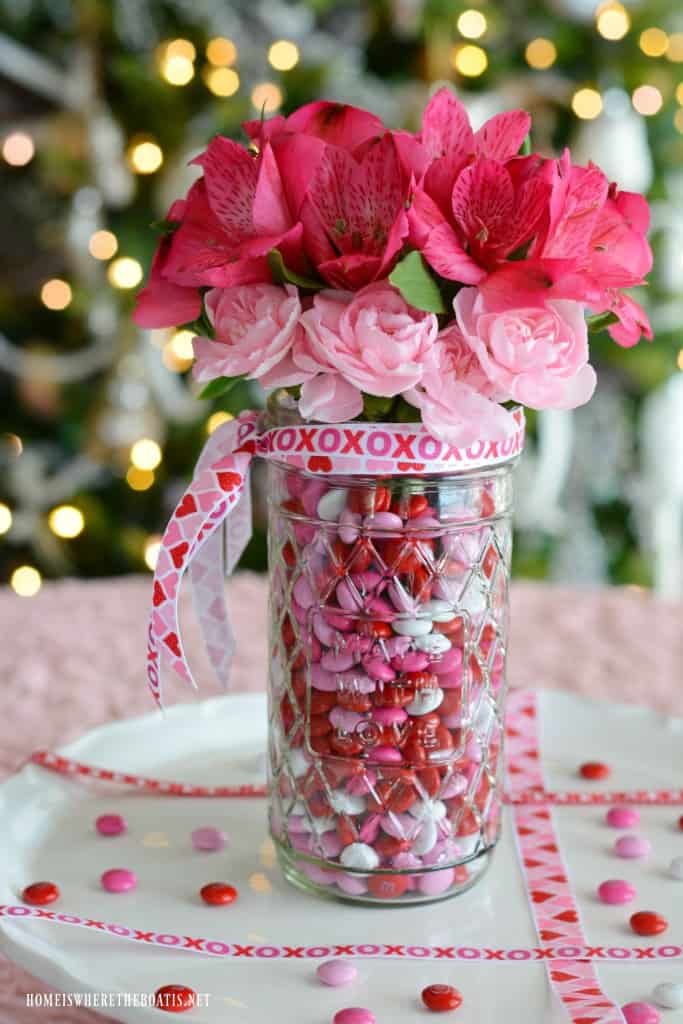 Valentine’s Blooming Candy Jar