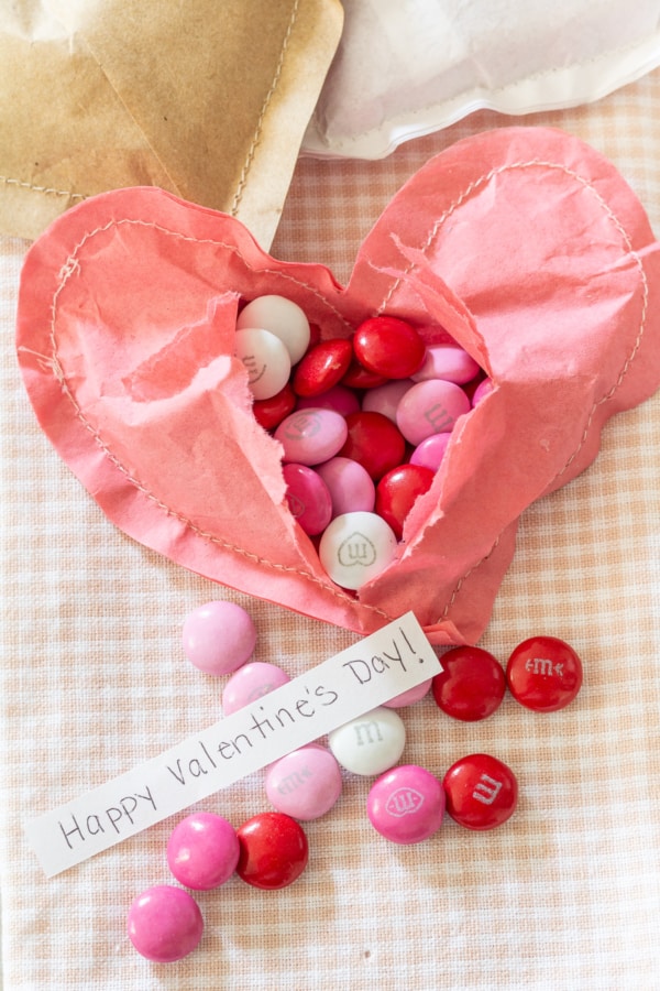 Valentine's Day Paper Heart Treat Bags
