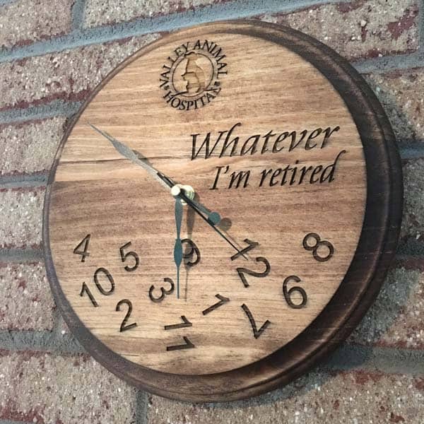 funny retirement gift ideas: Whatever I'm Retired Clock