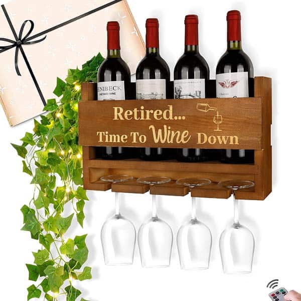 novelty retirement gifts: Wine Rack Wall Mounted