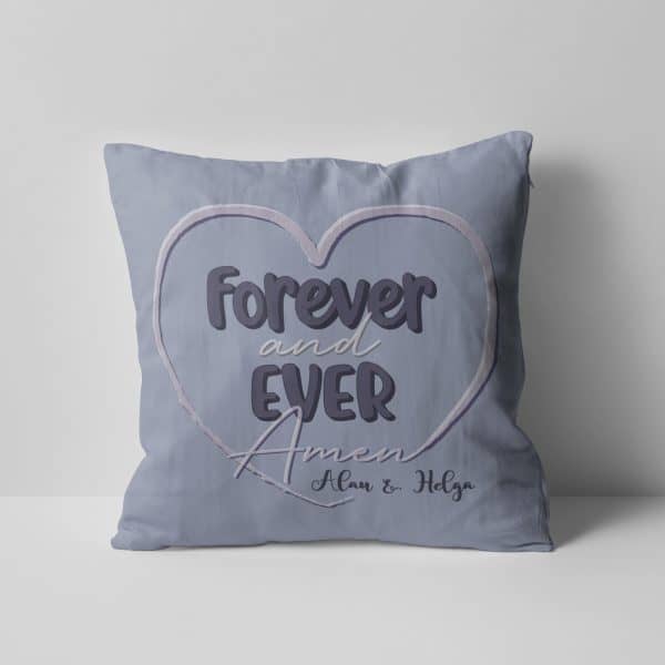 christian wedding gift ideas: Forever And Ever Amen Pillow