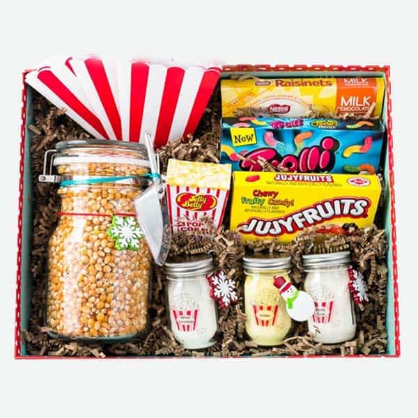 cute thing to make your man surprise: movie night gift box