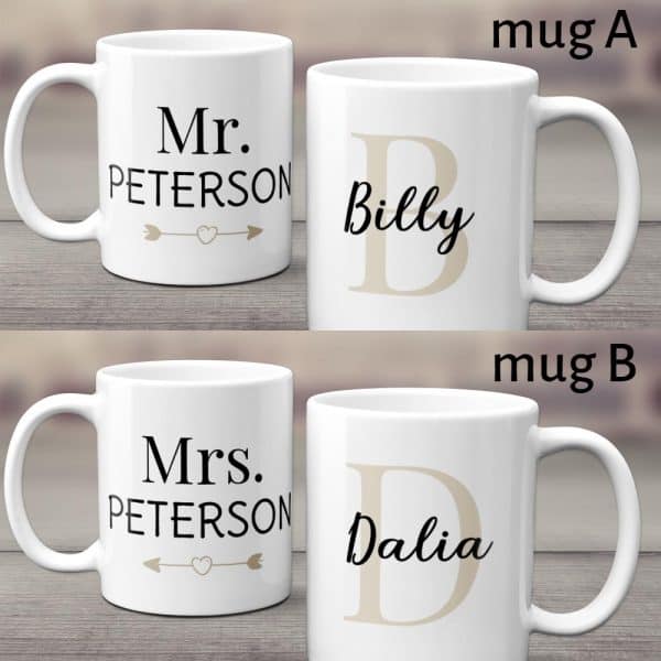 Mr And Mrs Custom Couple Mug - gift ideas for girlfriends parents