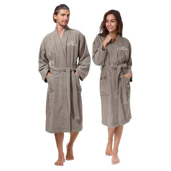 happy anniversary gifts for friends: couple's robes