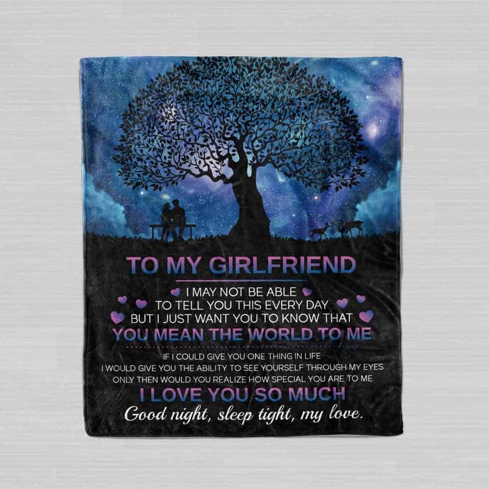 girlfriend gifts for her: to my girlfriend blanket