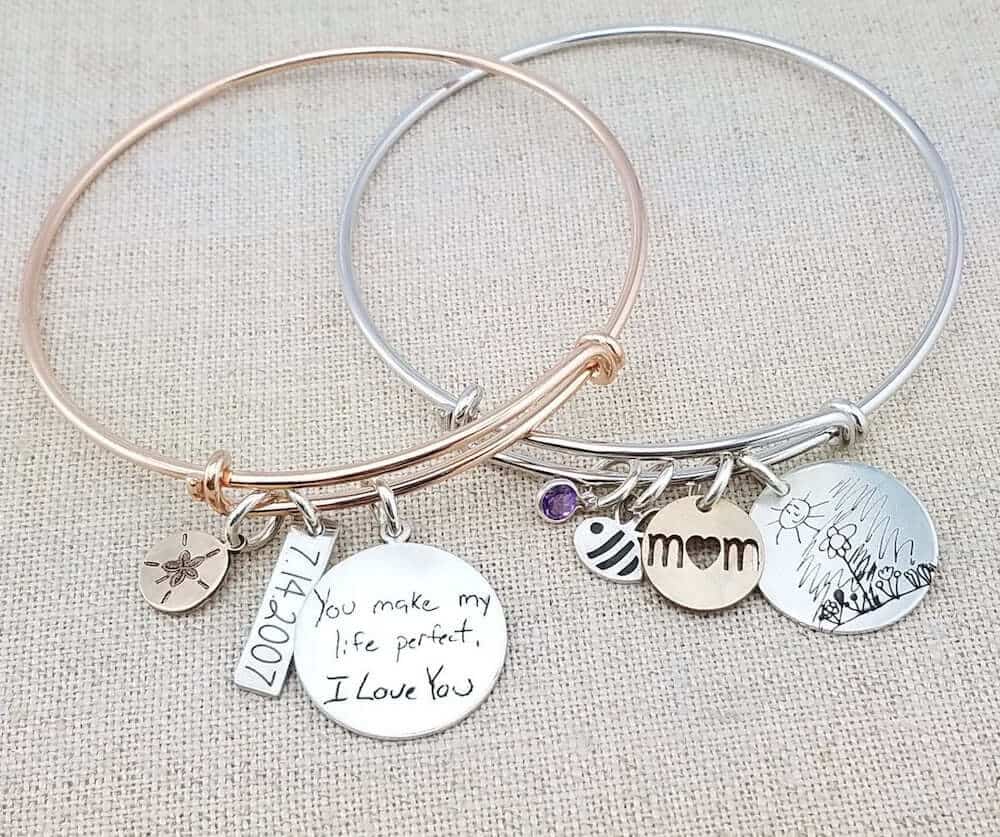 custom handwriting bracelet - mother's day gift for wife