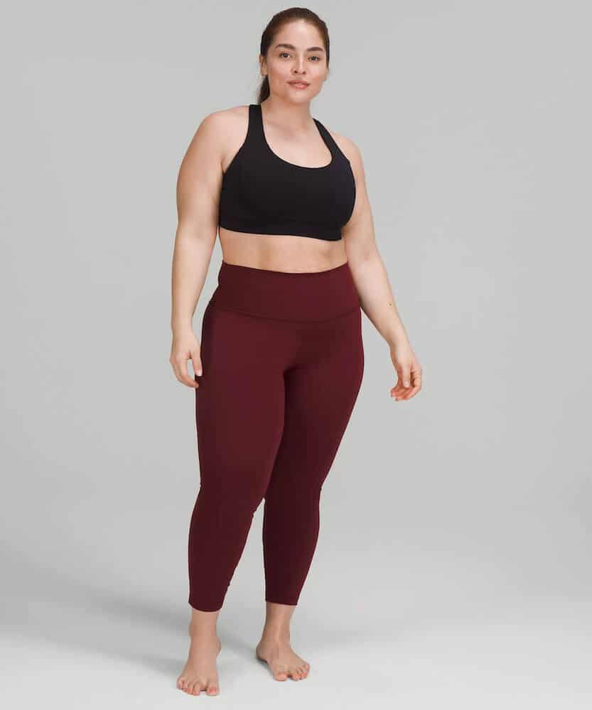 a woman wearing lululemon leggings - a gift for wife on mother's day