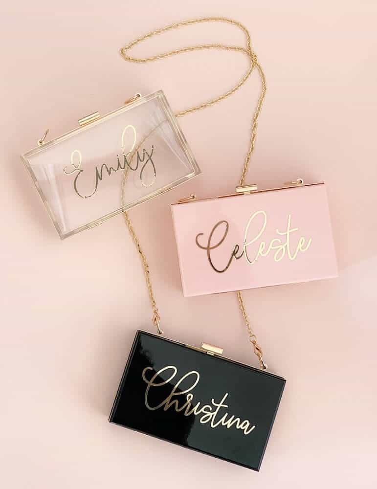 personalized clutch galentines day gift for friend