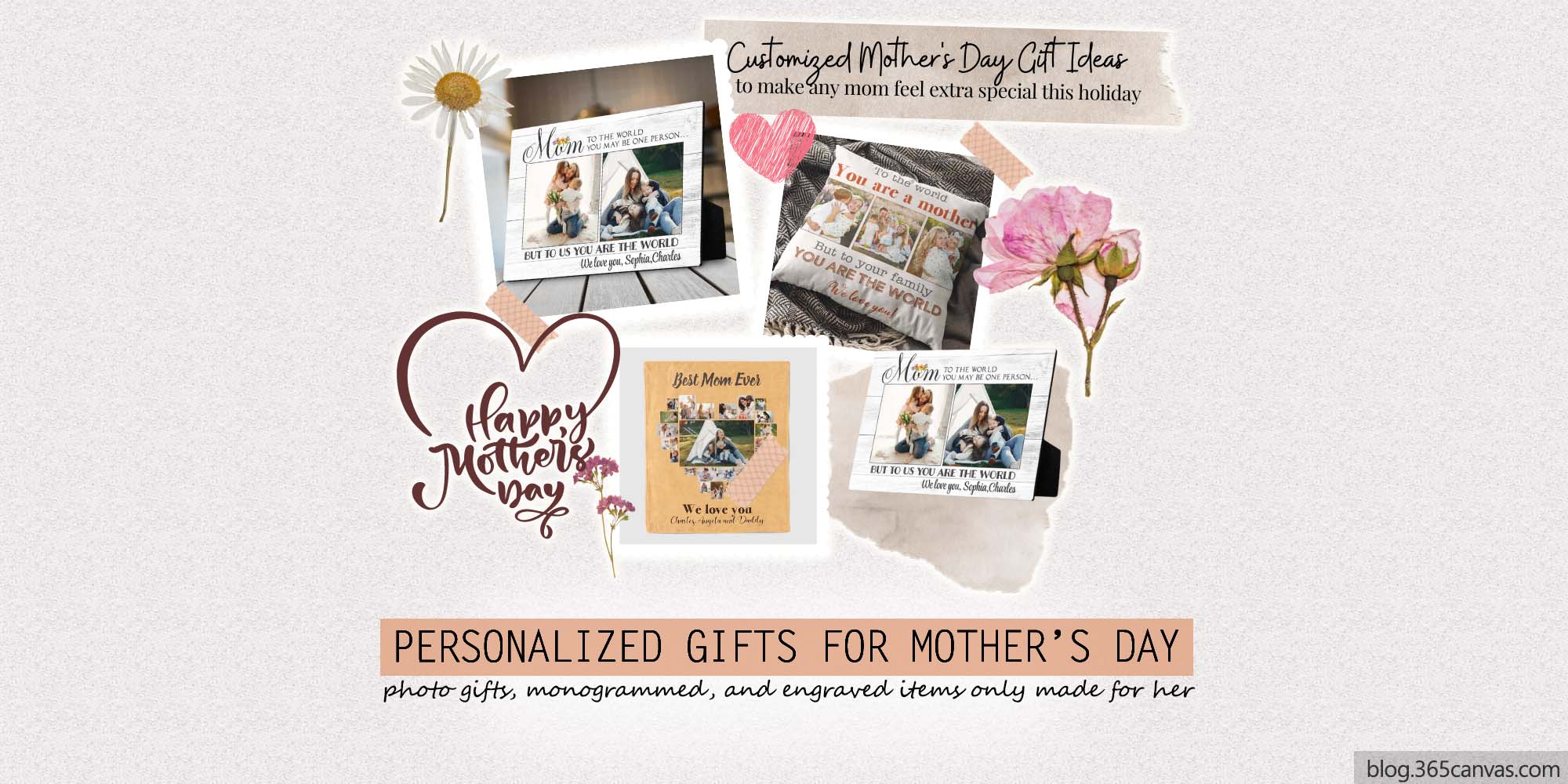 Personalised Mothers Day Gift,Siblings,Mum Present Custom Mum Daughter Print