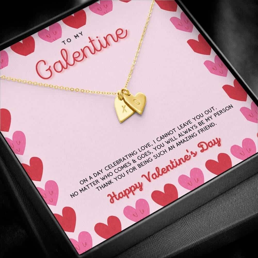 to my galentine initial charm necklace