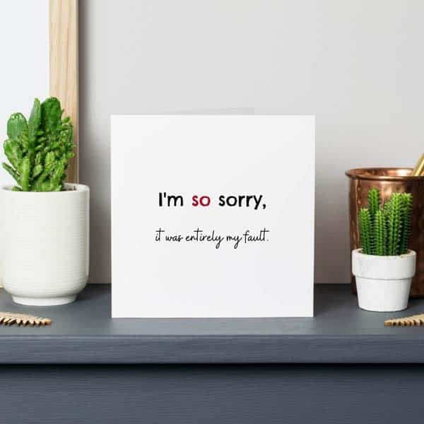 apology gift ideas: Forgive Me Card